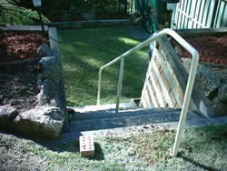 Rail on ramp